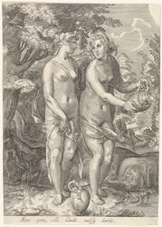 Deux nymphes de Diane près d