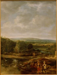 Paysage italien avec personnages