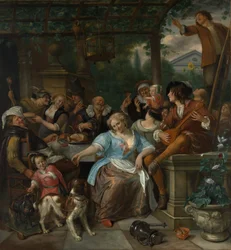 Compagnie joyeuse sur une terrasse