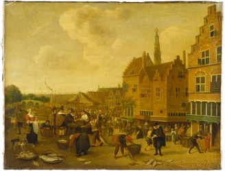 Le marché aux poissons de Leyde