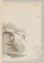 Divers croquis de paysages sur une feuille