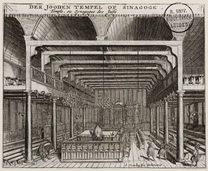 Intérieur de la synagogue portugaise à Amsterdam