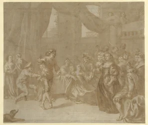 Couple dansant à une fête