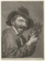 Homme avec un verre vide (le Goût)