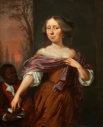 Portrait de Jacomina le Pla (1647-1681), avec une servante