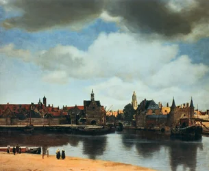Vue de Delft, Pays-Bas, après l