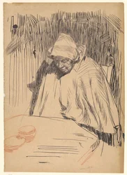 Vieille femme à table (Malle Teun)