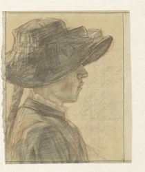 Portrait de Mlle A.C.E. Veth, sœur du dessinateur