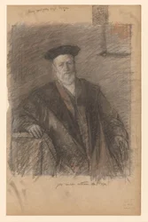 Portrait du professeur Dr. Pieter Johannes Veth, en toge