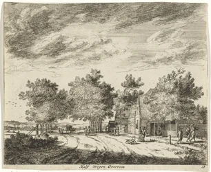 Paysage à mi-chemin d