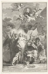Page de titre allégorique avec le portrait de l