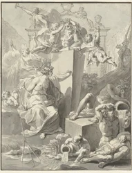 Conception pour la page de titre de W. van der Hoeven, Westermeer, 1721