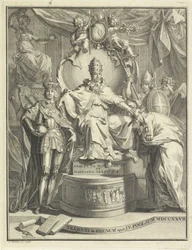 Pape Adrien VI sur son trône