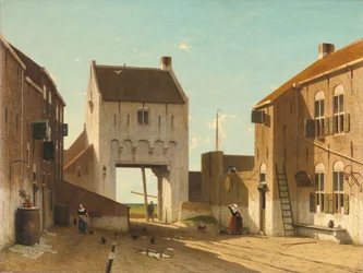 Une porte de ville à Leerdam, vers 1868-70