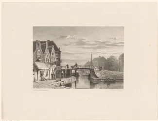 Vue de la ville avec canal