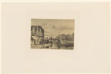 Vue de la ville avec canal