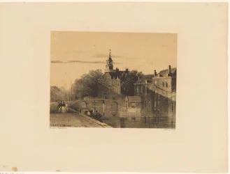 Vue de la ville avec canal
