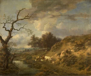 Paysage avec du bétail