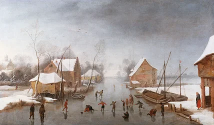 Paysage fluvial en hiver