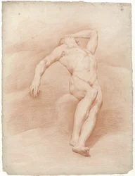 Homme nu allongé sur le dos