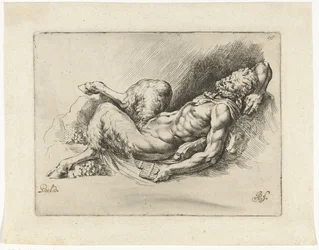 Poêle couchée avec deux grappes de raisin (série: Signorum Veterum Icones II)