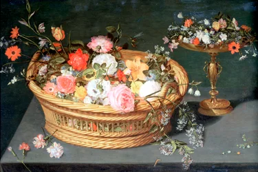 Un panier de fleurs, vers 1590-1625
