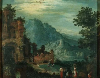Paysage avec ruines classiques