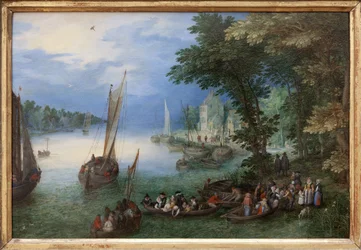 Scène de rivière ou le barkage