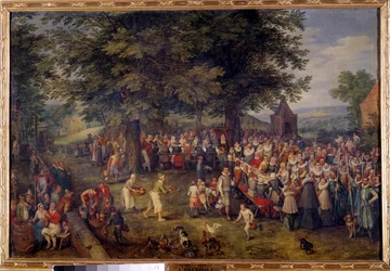 Banquet de mariage Scène de dîner de mariage dans un village