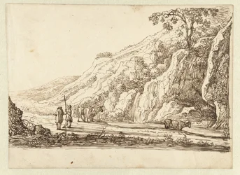 Paysage avec bergers et vaches