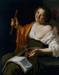 Fille avec flûte