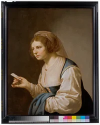 Jeune fille tenant une lettre