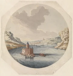 Vue du château Pfalzgrafenstein près de Kaub