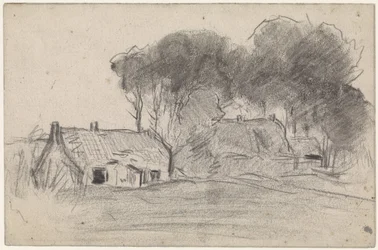 Fermes entre les arbres