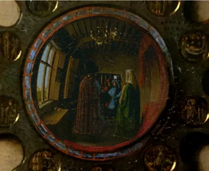 Détail du Portrait de Giovanni Arnolfini et de sa femme