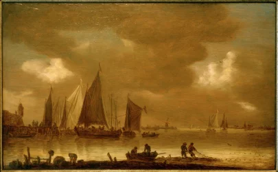 Retour de la pêche au crépuscule