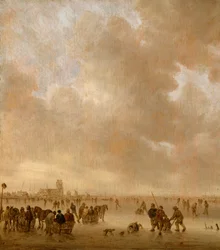 Sur la glace près de Dordrecht