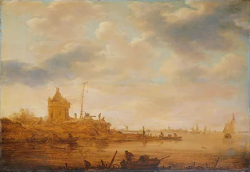 Vue de rivière avec poste de garde