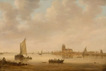 Vue de Dordrecht depuis le Dordtse Kil