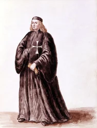 Chevalier de Malte. Dessin à l
