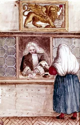 Mont-de-piété à Venise. Dessin à l