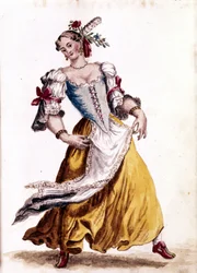 Danse vénitienne. Dessin à l
