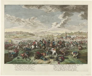 Combat de cavaliers en Italie du Nord, ca. 1702-1703