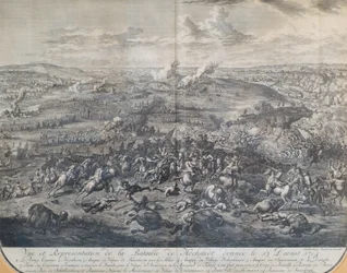 La bataille de Höchstädt le 13 août 1704