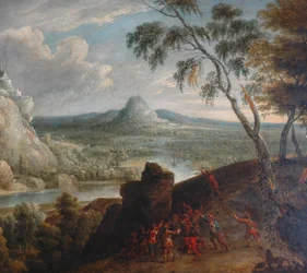 Paysage avec bandits en embuscade