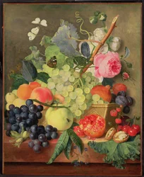 Un panier de fruits, 1744