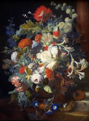 Bouquet de fleurs à une colonne