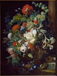 Nature morte. Panier de fleurs