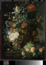 Nature morte avec fleurs et fruits