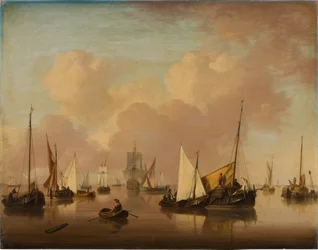 Bateaux et voiliers sur une mer calme